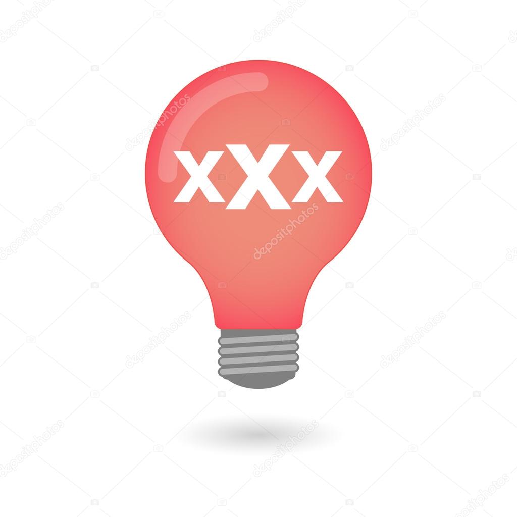 lightbulb with a triple x sign