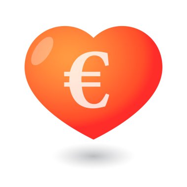 bir para birimi simgesi kalp