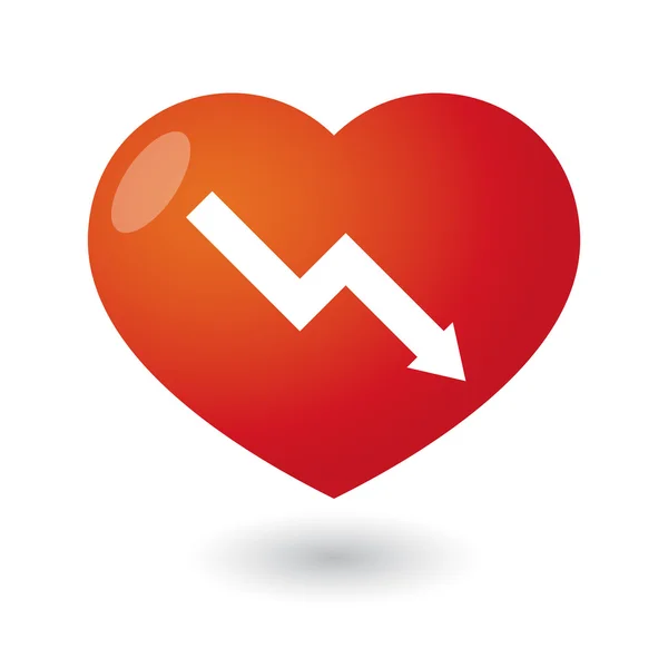 Srdce s graf — Stockový vektor