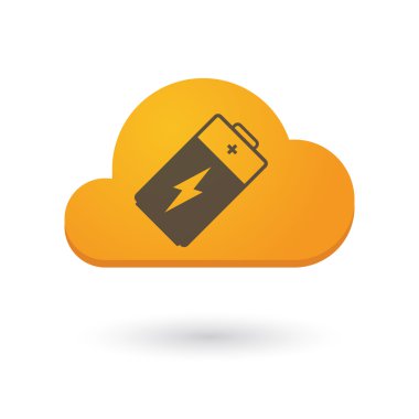 bir pil ile bulut simgesi