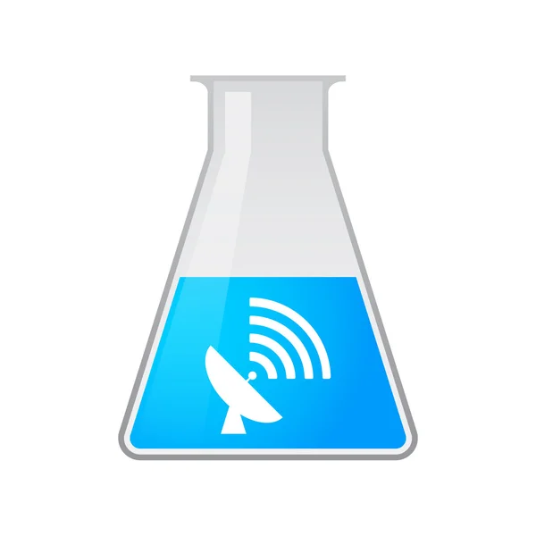 Chemische test-buis met een antenne — Stockvector