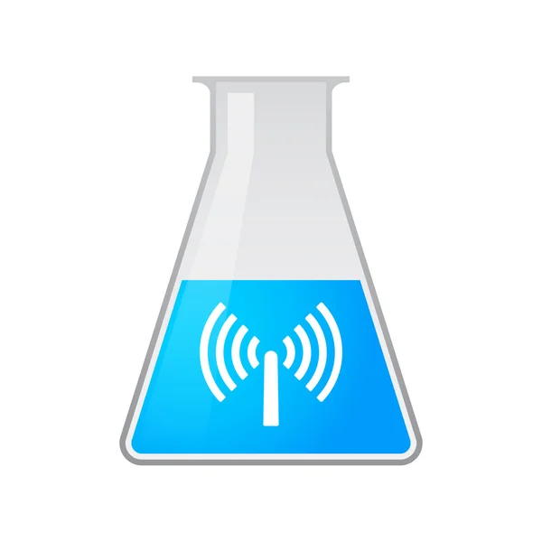 Chemisches Reagenzglas mit Antenne — Stockvektor