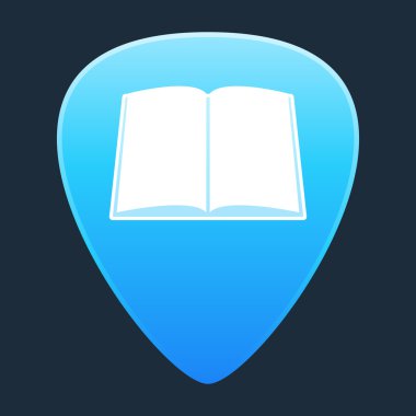 bir kitapla Guitar pick