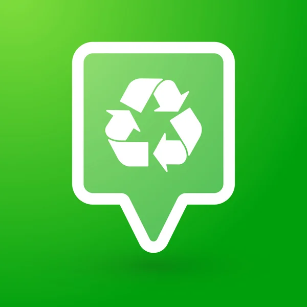 Pointe à outils carrée avec panneau de recyclage — Image vectorielle