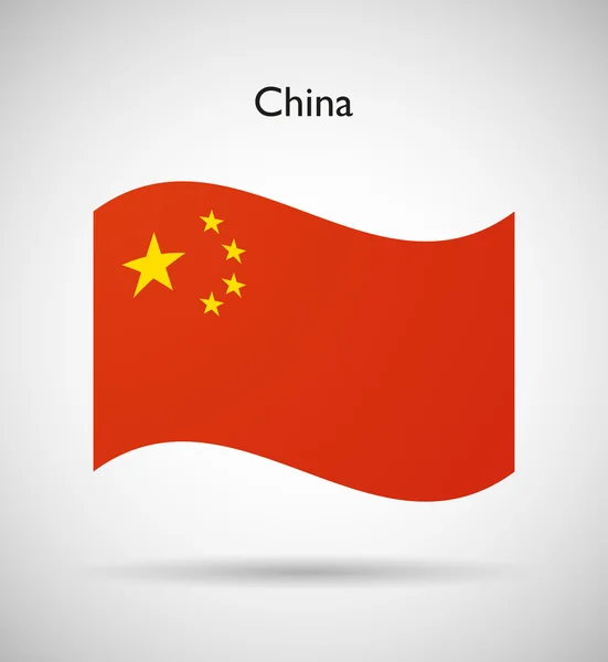 Bandiera cinese — Vettoriale Stock