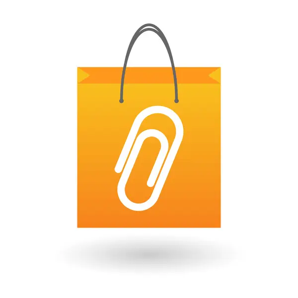 Shopping bag with a paper clip — Stock Vector