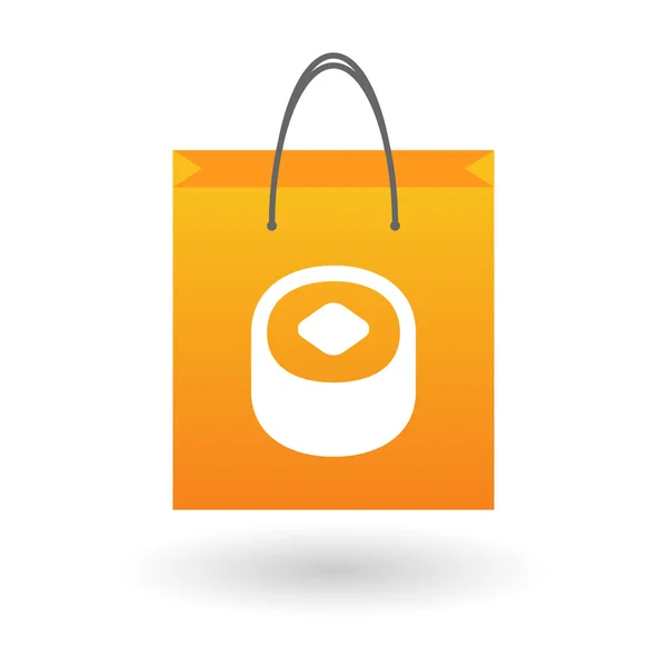 Bolsa de compras con sushi — Vector de stock