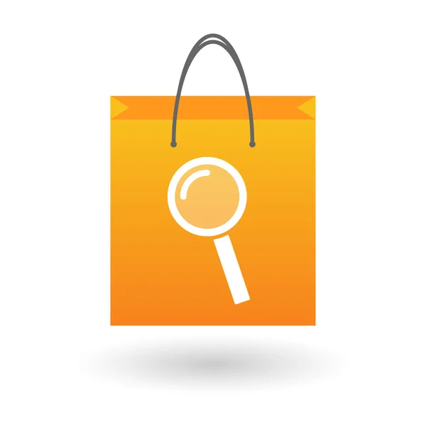 Shopping bag with a magnifier — Stock Vector