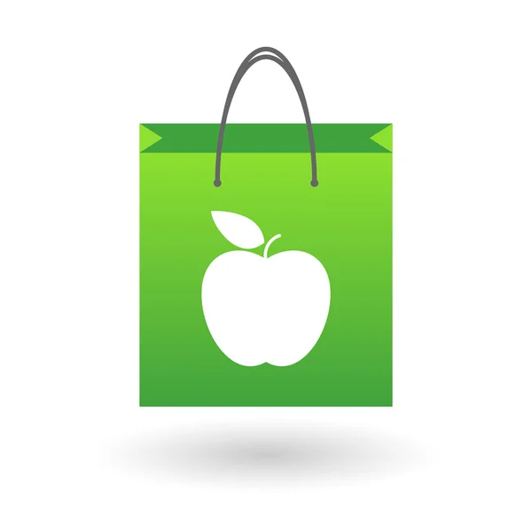 Bolsa de compras con un flruit — Vector de stock