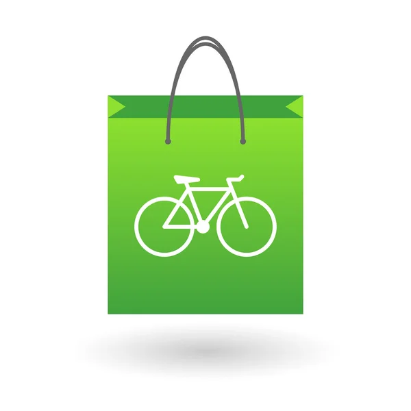 Einkaufstasche mit Fahrrad — Stockvektor