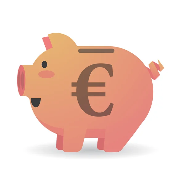 Piggy bank with a currency sign — Stock Vector