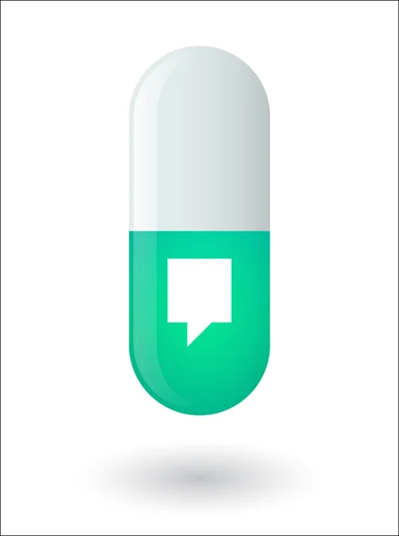 Pill with a tooltip — Stock Vector