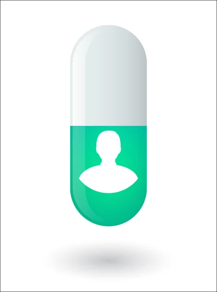 Pill with an avatar — Stock Vector