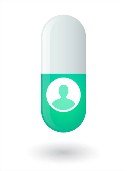 Pill with an avatar — Stock Vector