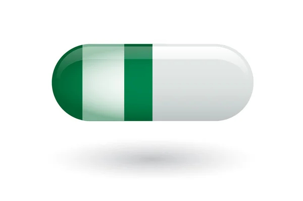 Píldora con bandera de Nigeria — Archivo Imágenes Vectoriales
