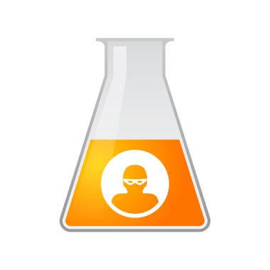 bir hırsız ile kimyasal test tüpü