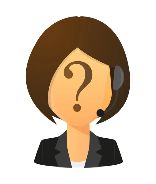 Faceless female customer service worker — Stock Vector