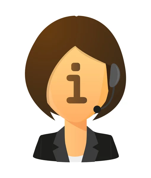 Faceless female customer service worker — Stock Vector