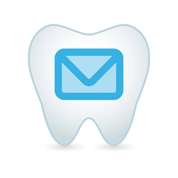 Ząb znakiem e-mail — Wektor stockowy