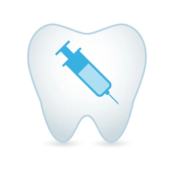 Zubní stříkačkou — Stockový vektor