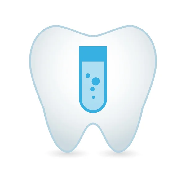 Zub s chemickou zkumavky — Stockový vektor