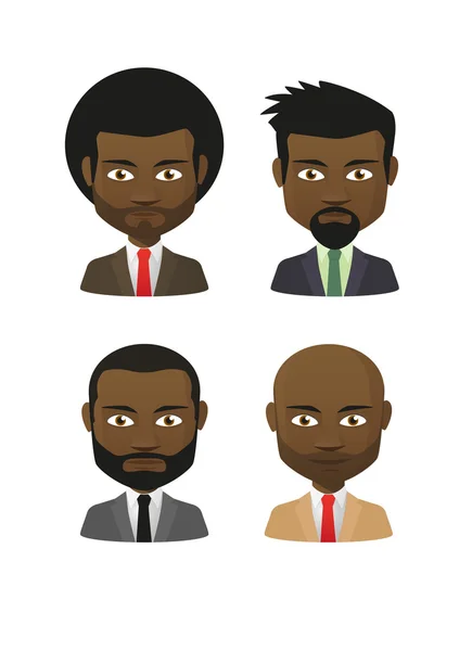 Dessin animé avatar masculin ensemble — Image vectorielle