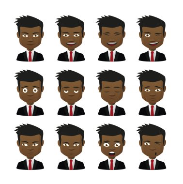 erkek avatar ifade kümesi