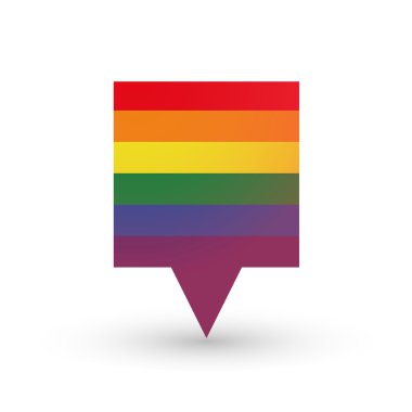 bir gay pride bayrak içeren araç ipucu