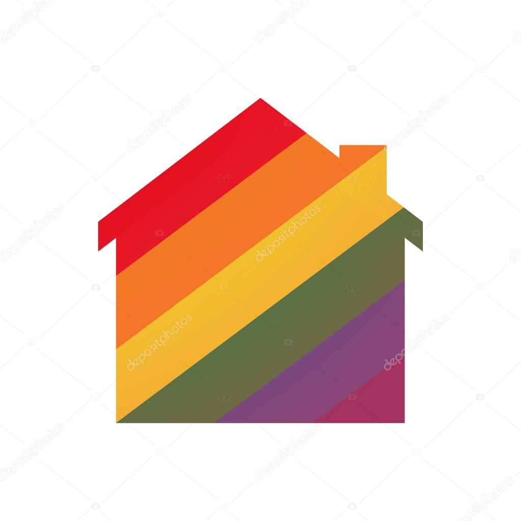 House With A Gay Pride Flag Stock Vector Image By C Jpgon