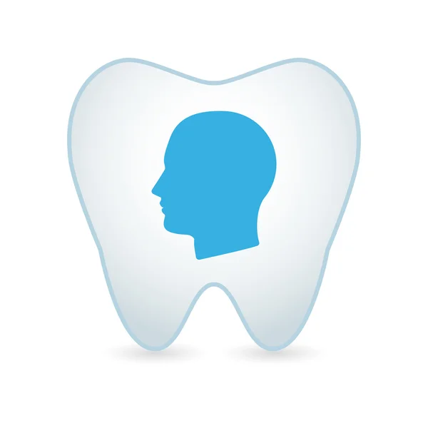 Tooth icon with a head — Stock Vector