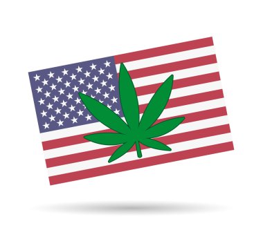   ABD bayrağı kenevir yaprağı