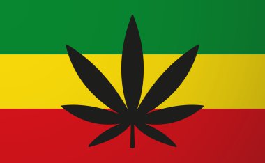  Rasta bayrak kenevir yaprağı