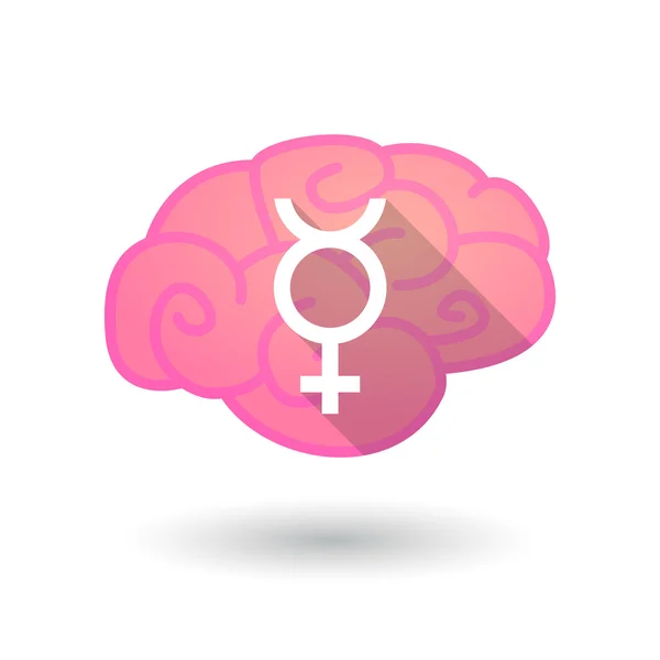 トランスジェンダー記号と脳 — ストックベクタ