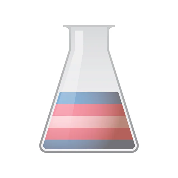 Tubo de ensayo químico con bandera de orgullo transgénero — Archivo Imágenes Vectoriales