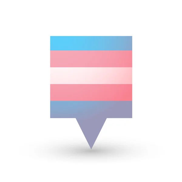 Tooltip with a transgender pride flag — Stock Vector