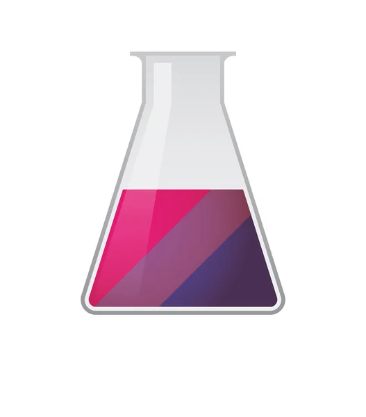 Kimyasal test tüpü biseksüel gurur bayrakla işaretle — Stok Vektör