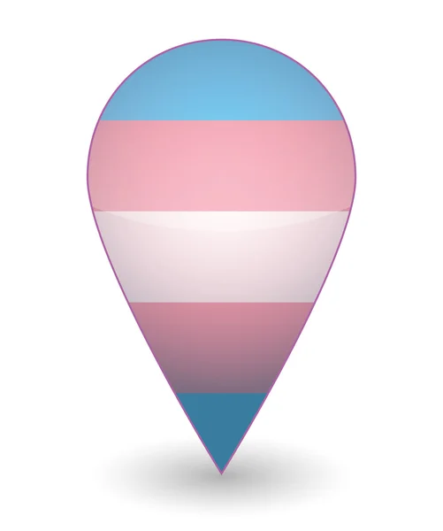 Mapa se vlajka hrdosti transgender — Stockový vektor