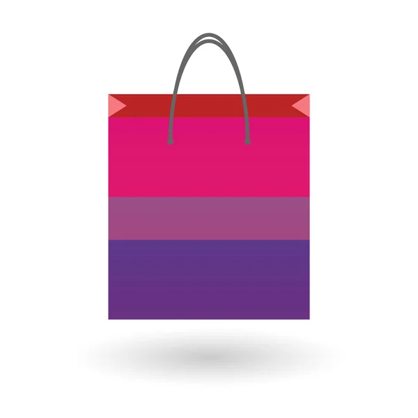 Shopping bag with a bisexual pride flag — Stock Vector