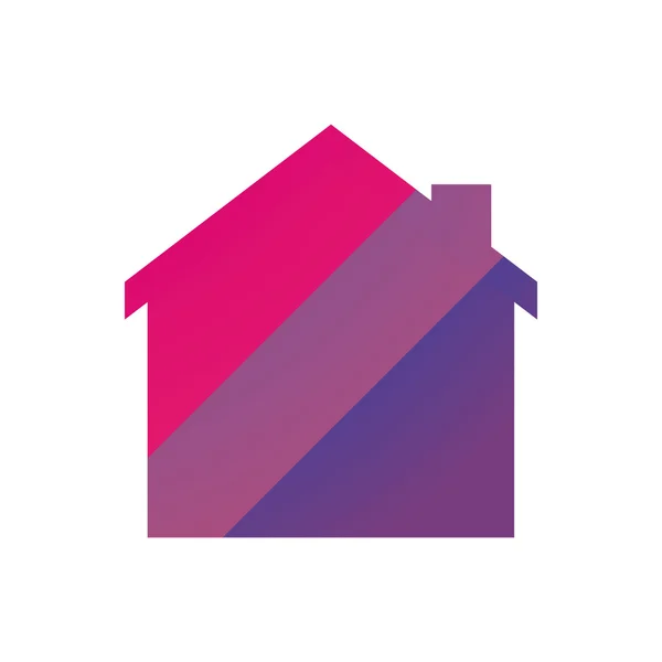 House with a bisexual pride flag — Stock Vector