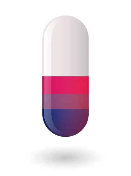 P-piller med en bisexuell stolthet flagga — Stock vektor