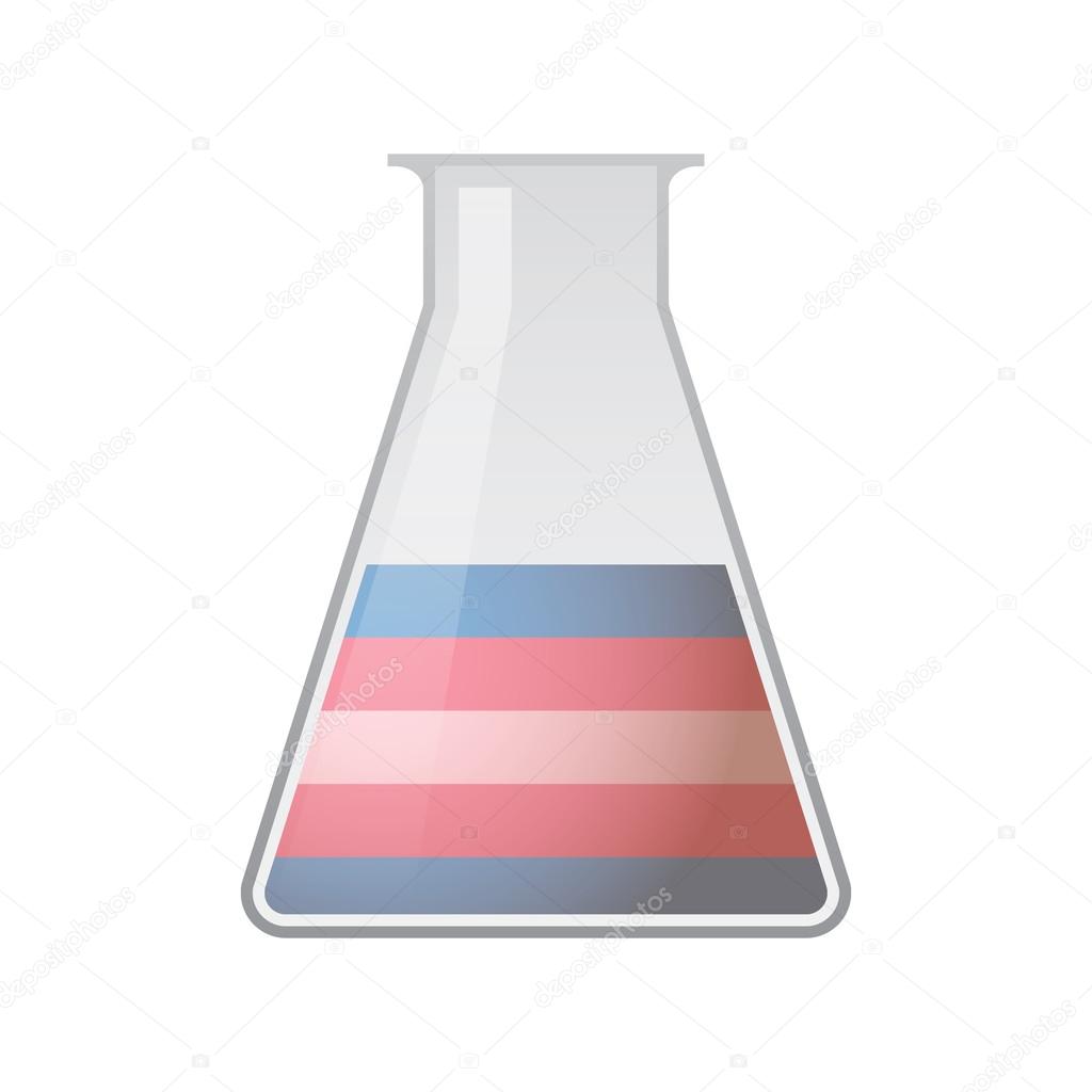 chemical test tube with a transgender pride flag