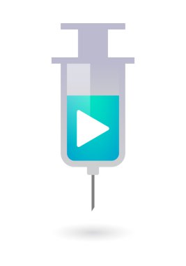 Bir oyun işaretiyle şırınga