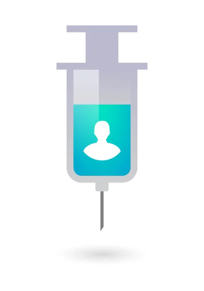 Syringe met een avatar — Stockvector