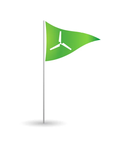 Flagge mit Propeller — Stockvektor