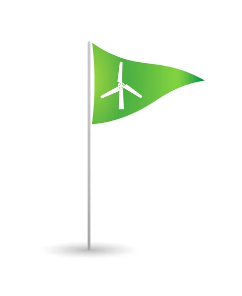 Vlajka s vrtulí — Stockový vektor