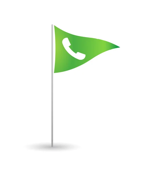 Bir telefonla bayrak — Stok Vektör