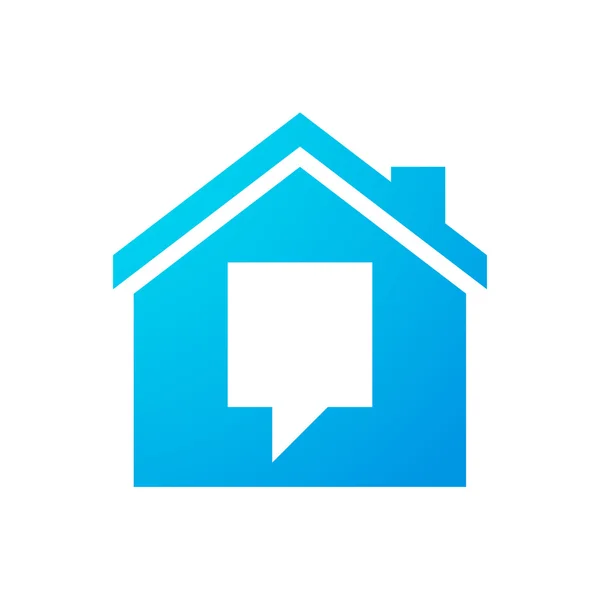 Icône Maison avec un infobulle — Image vectorielle