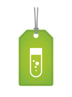 kimyasal bir tüp ile etiket simgesi