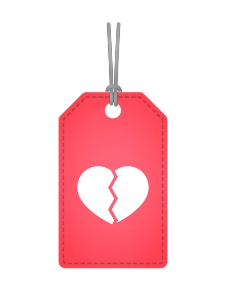 Label icon with a heart — Stock Vector