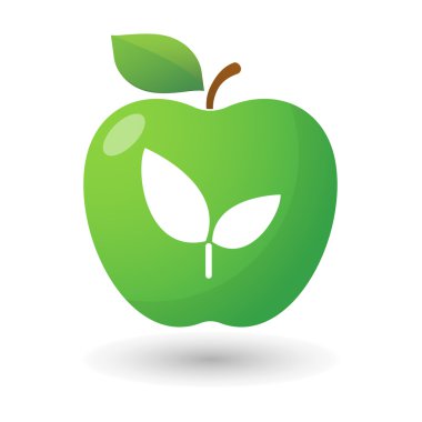 Apple simgesini bir bitkinin ile